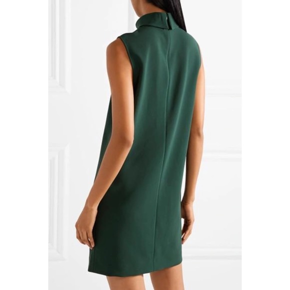 THEORY Admiral Crepe Slit Collar Sheath Dress In Dark Billiard Size 4 - Picture 2 of 9